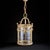 Antique French Louis XVI Style Gilt Bronze Hanging Lantern with Faceted Glass For Sale - Image 4 of 10