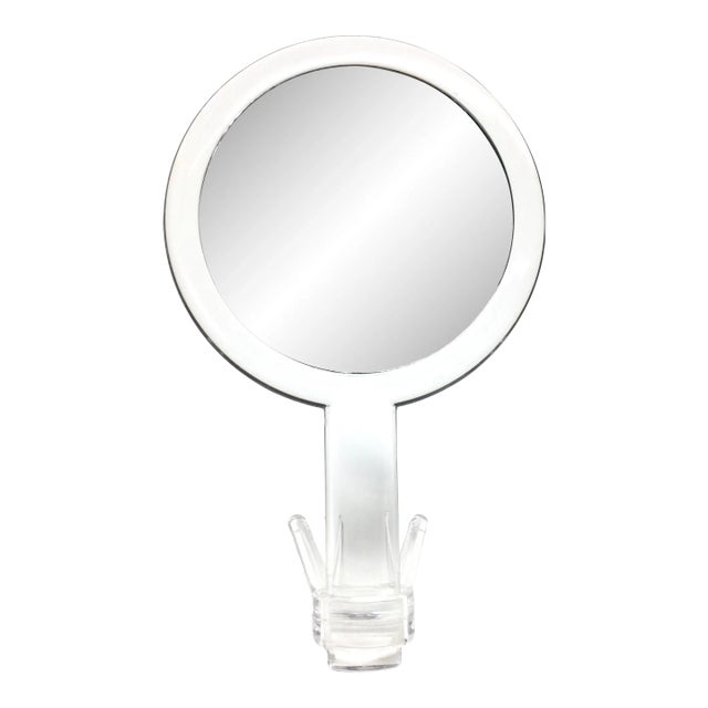 Vintage 90’s Lucite Hand Mirror Set Unique For Sale