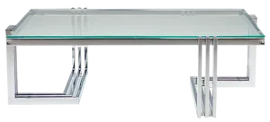 Vintage Coffee Table in Chrome and Glass, 1960s