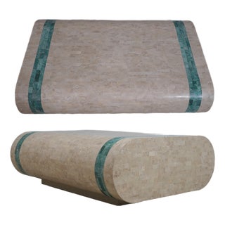Maitland Smith Modern Design Tessellated Marble Coffee Table For Sale