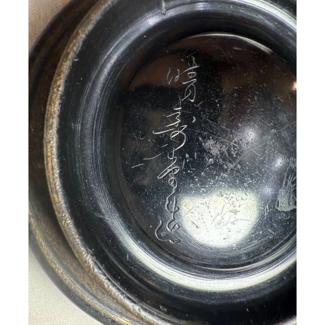 Rare Antique 1800's Japanese Meiji Tetsubin Seijudo Iron Tea Pot Kettle W/ Cover For Sale - Image 16 of 17