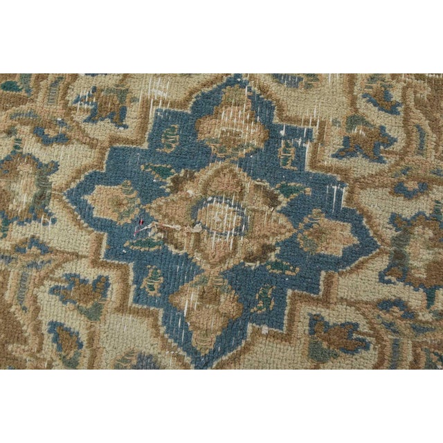 Kashan Rug 10' X 12'8'' Pink Wool Vintage Distressed Hand-Knotted Carpet For Sale - Image 9 of 15