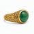 Modern Men’s Green Onyx Ring With Arabic Calligraphy Design, Size 7.5 For Sale - Image 3 of 7