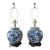 Vintage Chinoiserie Blue and White Ginger Jar Pagoda Lamps - A Pair For Sale