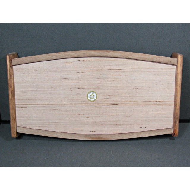 Pinecone Home Reclaimed Wine Barrel Stave Serving Tray, Williams Monogram For Sale - Image 9 of 10