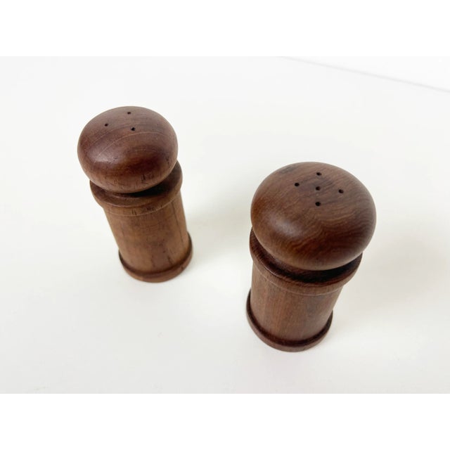 Danish Teak Salt and Pepper Shakers - Vintage For Sale - Image 4 of 10
