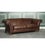 Hollywood Regency Large Brown Leather 2-to-3-Seater Sofa from Heritage For Sale - Image 3 of 12