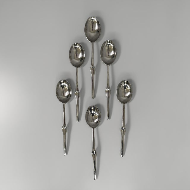 1980s Italian Modern Ergonomica Cutlery Set by Angelo Mangiarotti for Mepra, 1980s, Set of 21 For Sale - Image 5 of 8