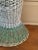 Antique Painted Wicker Umbrella Basket With Green and White Surface For Sale - Image 9 of 12
