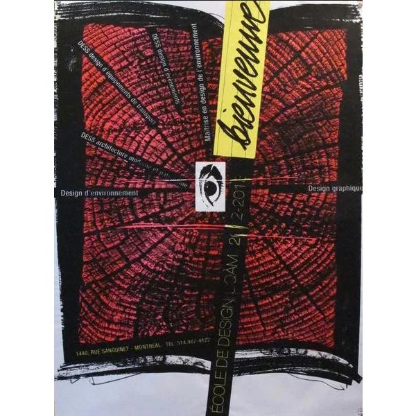 2012-2013 Original Bienvenue Uqam Poster - Alfred Halasa For Sale