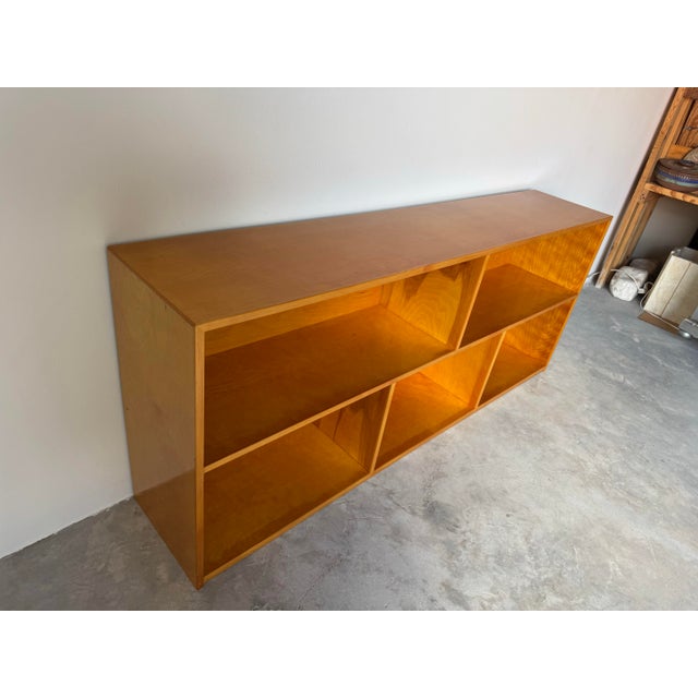 Wood Vintage Solid Birch Wood Bookcase Shelf For Sale - Image 7 of 12