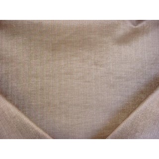 Art Deco Schumacher Strie Velvet Truffle Brown Upholstery Fabric - 5-5/8y For Sale