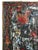 Contemporary black and red abstract painting by Houston based artist Paul Reeves. The work features many gestural layers...