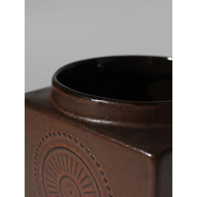 Mid-Century Modern Brown Ceramic Vase by Göran Andersson for Upsala-Ekeby, 1960s For Sale - Image 3 of 8
