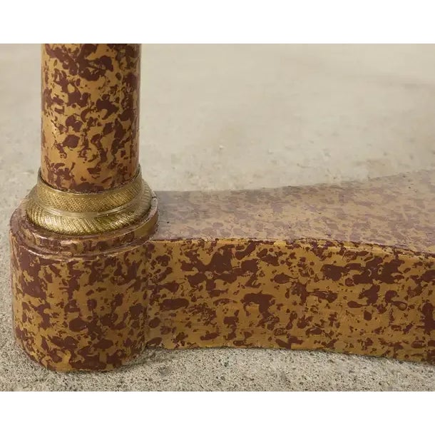 French Empire Style Cocktail Table Speckled by Ira Yeager For Sale - Image 9 of 13