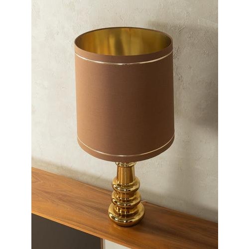 Gold Vintage Table Lamp, 1970s For Sale - Image 8 of 9