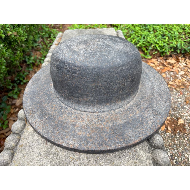 Black 1920s Argentine Cast Iron Gaucho Hat Form For Sale - Image 8 of 10