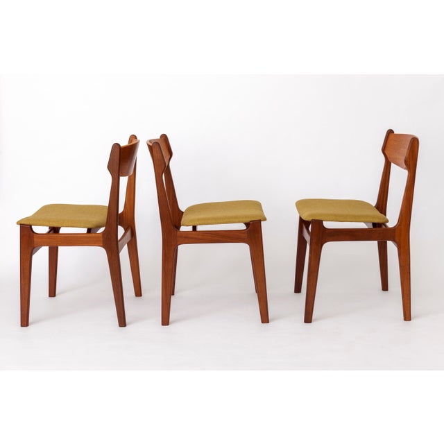 Set of 4 Teak Dining Chairs in the Style of Erik Buch Unknown manufacturer | Likely German origin | circa 1960s A...