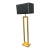 Restoration Hardware Clarke Open Brass Rectangle Floor Lamp For Sale