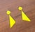 Postmodern Postmodern Yellow Ear Clips, 1980s, Set of 2 For Sale - Image 3 of 9