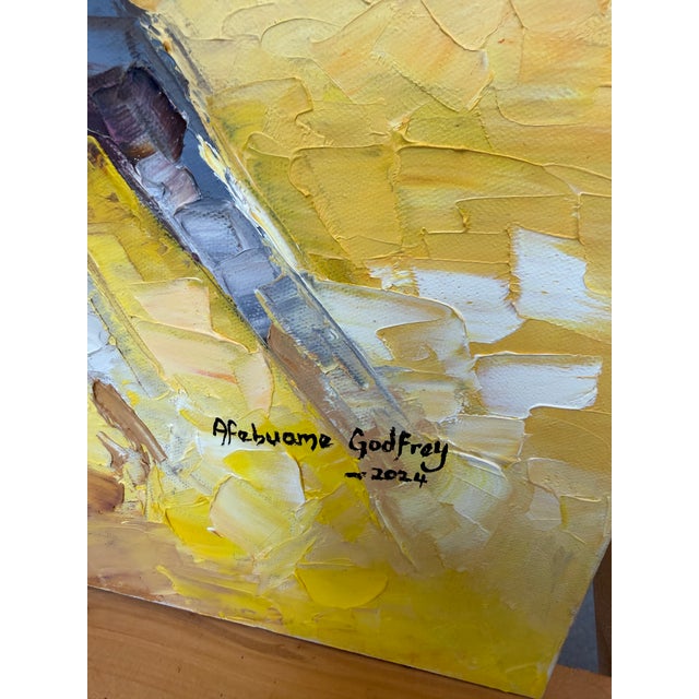 Victory Charge, Impasto Oil Painting by Godfrey Afebuame (2024) For Sale - Image 4 of 4