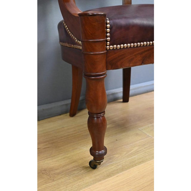 Early 19th Century Restoration Mahogany Office Chair For Sale - Image 10 of 18