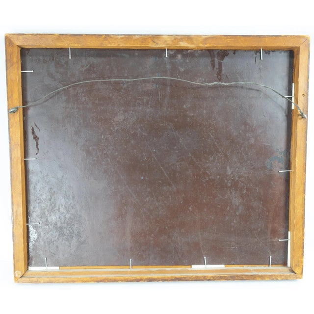 Continental European Alpine Scene Oil Painting on Tin For Sale - Image 9 of 12