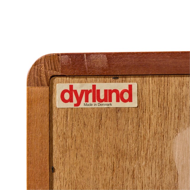 Dyrlund Mid Century Danish Teak Armoire Highboy Dresser For Sale - Image 10 of 10