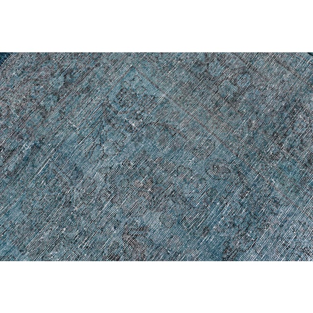 Luxurious Modern Design Vintage Rug in Shades of Blue, Turquoise, Teal and Green For Sale - Image 12 of 13