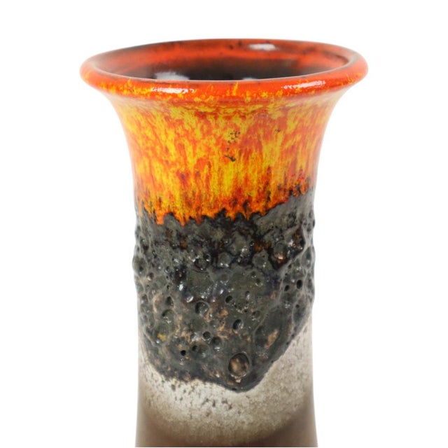 Black Vintage Fat Lava Vase from Jasba, West Germany, 1960s For Sale - Image 8 of 11