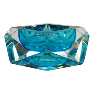 Large Ashtray or Catch-All in Murano Glass attributed to Flavio Poli for Seguso, 1960s For Sale