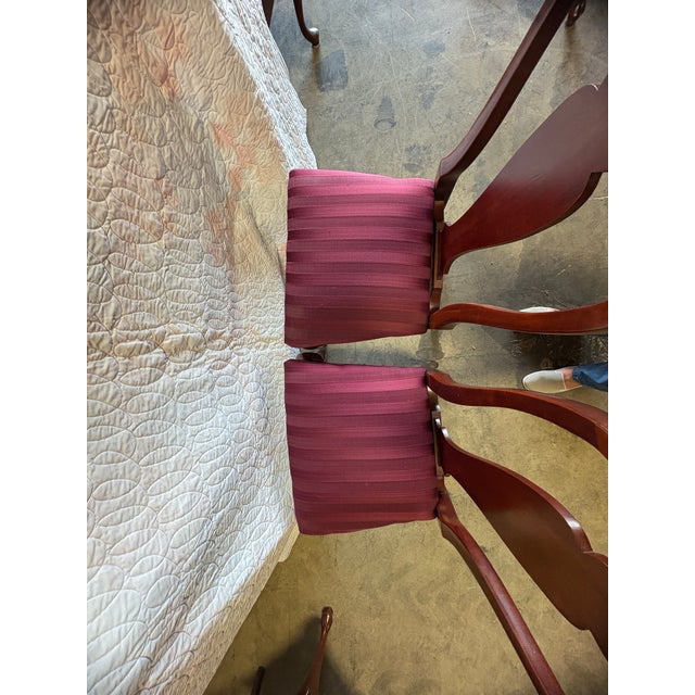 1990s Queen Anne Solid Cherry Dining Chairs by Cresent Furniture – Nashville, Tn For Sale - Image 9 of 10