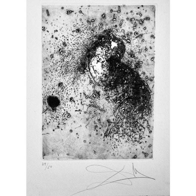 ARTIST: Salvador Dali TITLE: La Dentelliere MEDIUM: Etching on a plate marred by nails shot at it SIGNED: Hand Signed...