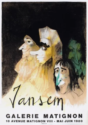 1980s Jean Jansem Galerie Matignon Poster