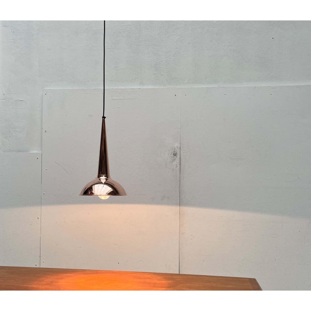 Mid-Century Modern Danish Copper Cone Pendant Lamp, 1950s For Sale - Image 13 of 18