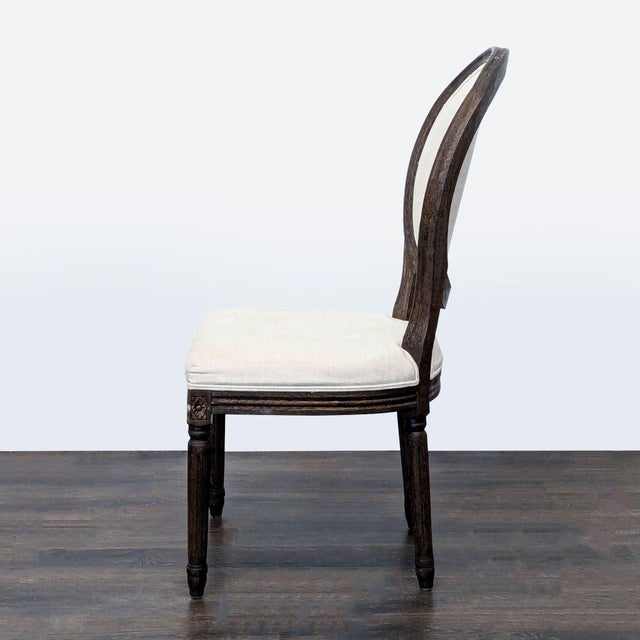 French Restoration Hardware Balloon Back Dining Chair For Sale - Image 3 of 8