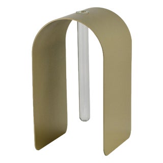 Gold Dahlia Vase by Wm Metal Design For Sale