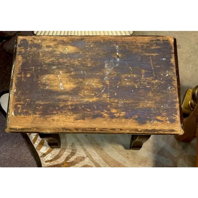 Early 20th Century Primitive American Wood Stool, Bench For Sale - Image 5 of 5