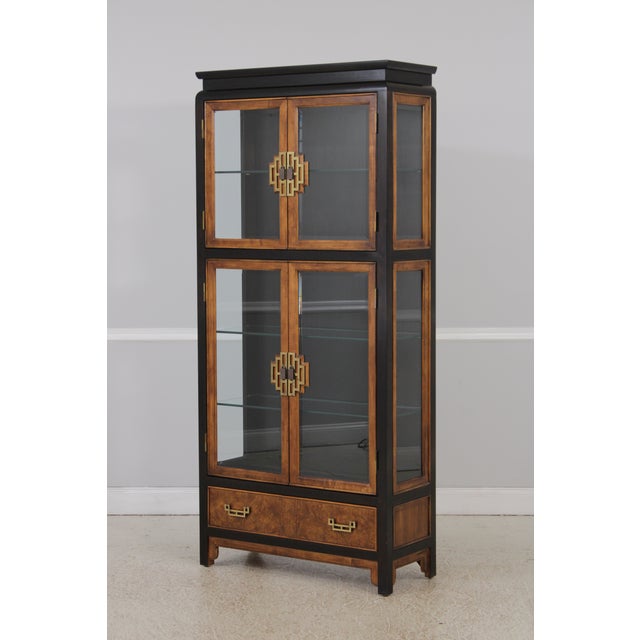 Chinoiserie Century Chin Hua Chinoiserie Curio Cabinet For Sale - Image 3 of 15