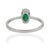 Not Yet Made - Made To Order Minimalist 925 Sterling Silver Natural 0.83 Ct Oval Emerald Solitaire Ring Size 8 For Sale - Image 5 of 13