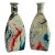 Americana Faux Marble Coated Glass Bottles - a Pair For Sale