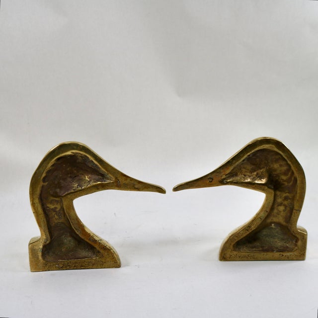 These are amazing, no seams, solid brass casting Canvasback duck bookends. Very unique and heavy. They weigh 3 pounds 6.4...