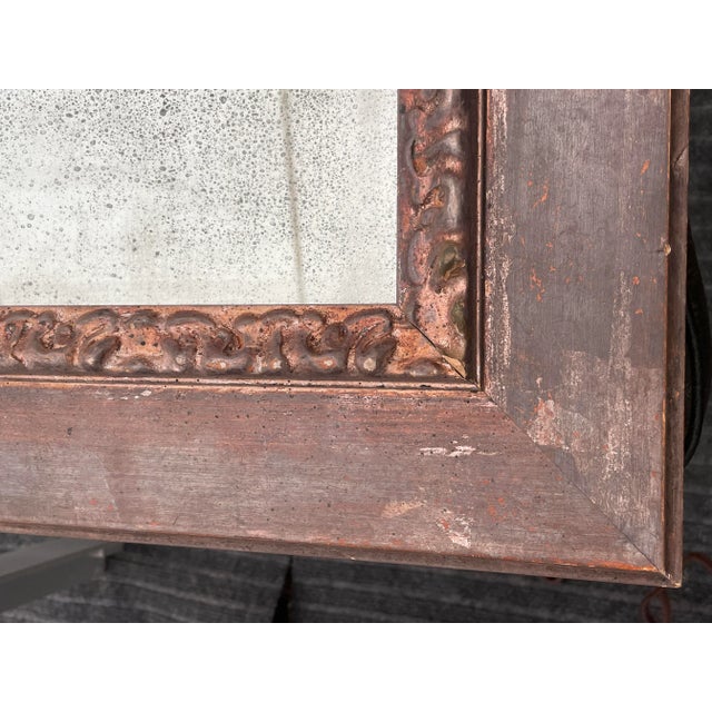 Shabby Chic 1960s Silver Gilt Wall Mirror For Sale - Image 3 of 12