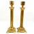 Vintage Pair of Neoclassical Style Taper Candlestick Holders Brass Square Base For Sale - Image 10 of 12