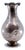 Small Silver Vase with Circular Base and Relief on Top For Sale