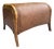 Vintage Organic Modern Barrel Form Rattan Ottoman For Sale