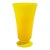 Vintage Cadmium Yellow Opaline Blown Glass Footed Vase For Sale
