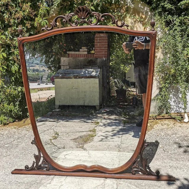 Vintage Mirror, Italy, 1950s For Sale - Image 6 of 9