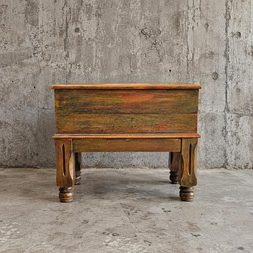 Wooden Sewing Table with Extendable Scissor and Storage Compartments, 1930s For Sale - Image 4 of 6