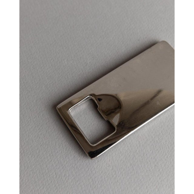 Space Age Silver-Plated Bottle Opener, Italy, 1970s For Sale - Image 4 of 12